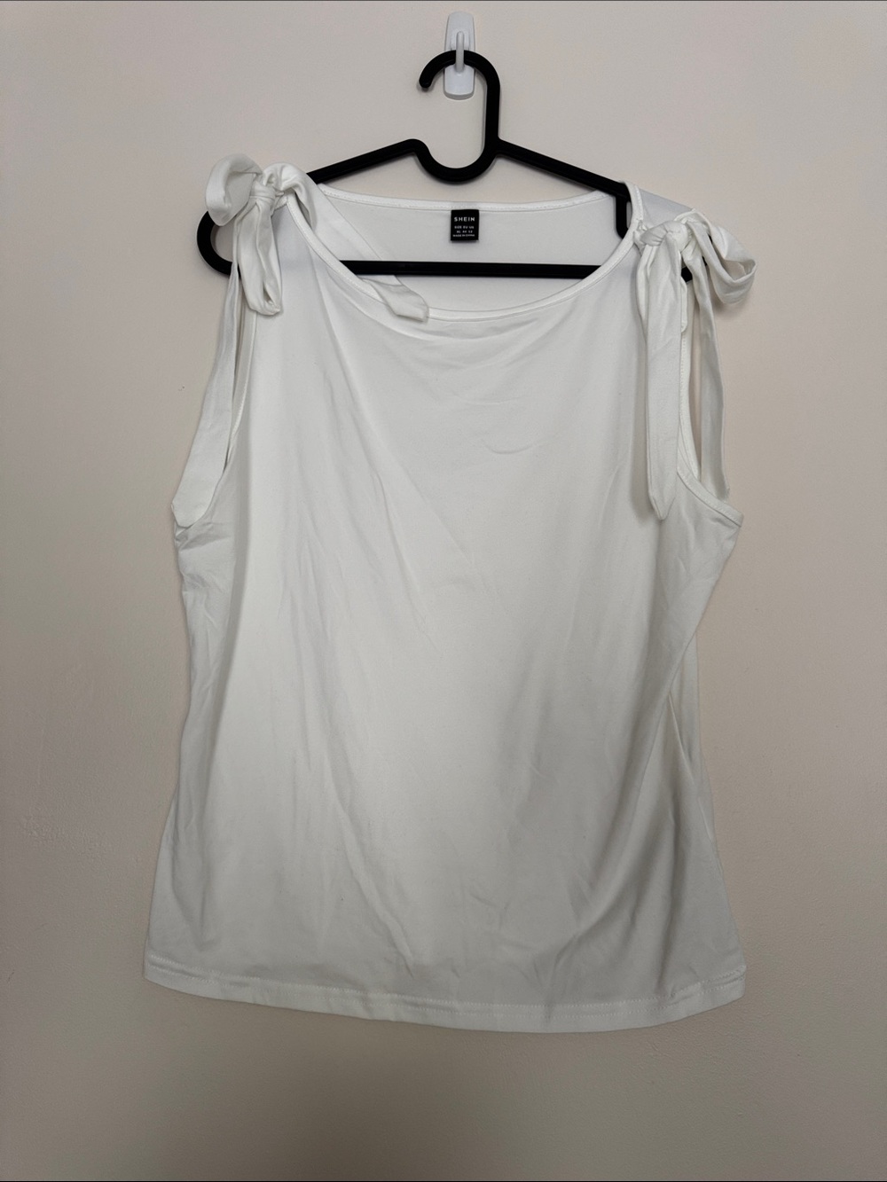 SHEIN White Tie-Shoulder Tank Top